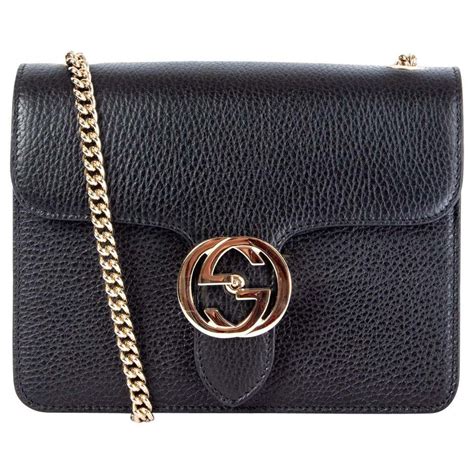 gucci leather interlocking bag|gucci interlocking gg shoulder bag.